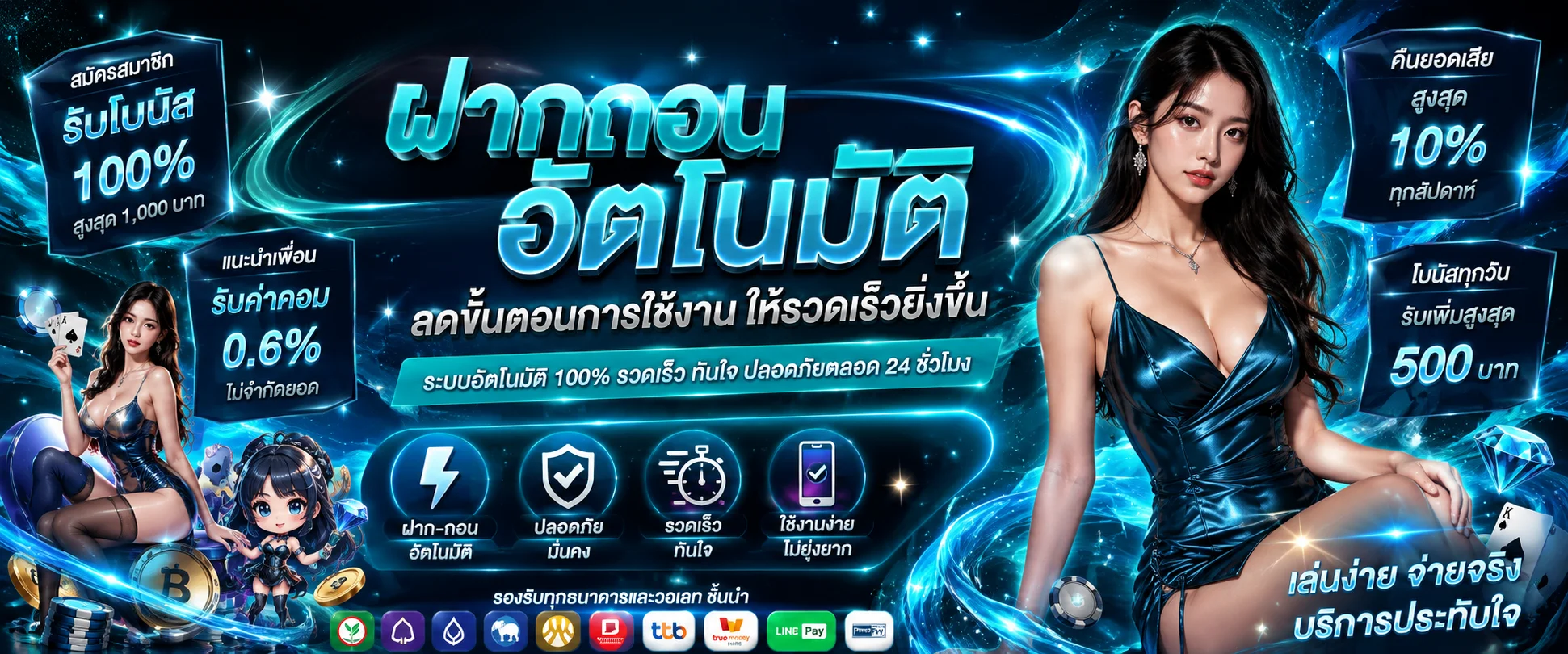 แบนเนอร์โปรโมชั่นและเครดิตฟรีสมาชิกใหม่ VIBE78